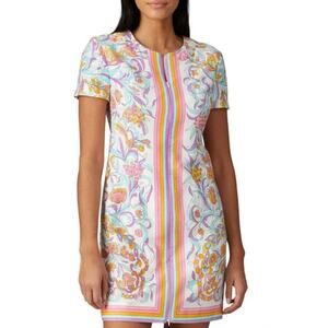 Trina Turk Arboretum Dress Mod 60s Shift Groovy Pastel Floral sz. 14